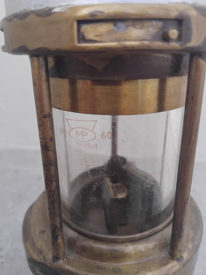 Painted Mine Safety Wolf Lamp Made By Victor Kent