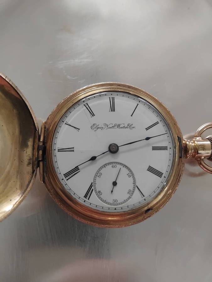 Elgin 1896 Antique Brass Pocket Watch