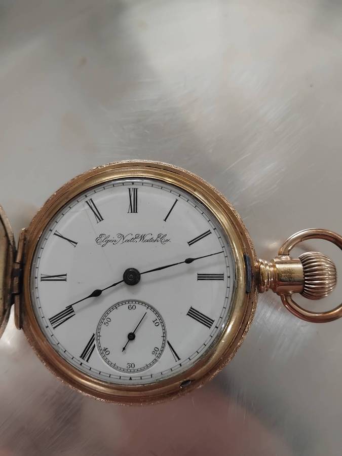Elgin 1896 Antique Brass Pocket Watch