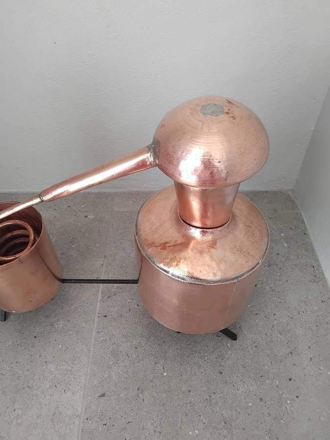 A solid copper moonshine still.