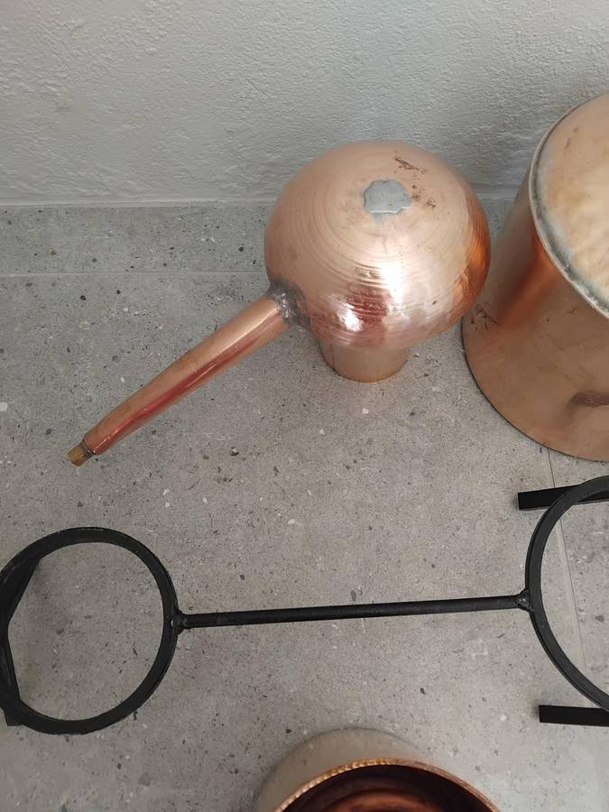 A solid copper moonshine still.