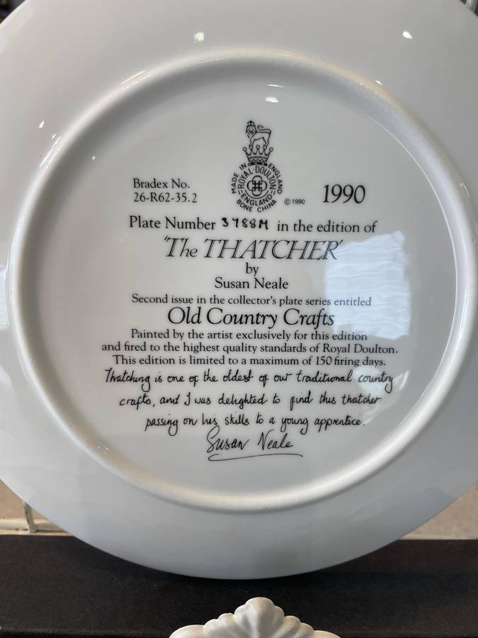 Royal Doulton "The THATCHER" by Susan Neale Second Issue "Old Country Crafts"