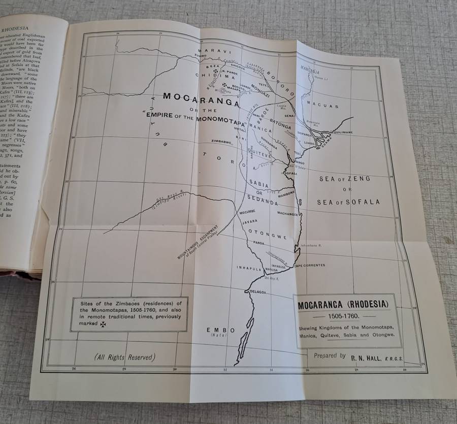 AFRICANA / PRE-HISTORIC RHODESIA by Richard N. Hall - 1909. 487 pages in fair condition.