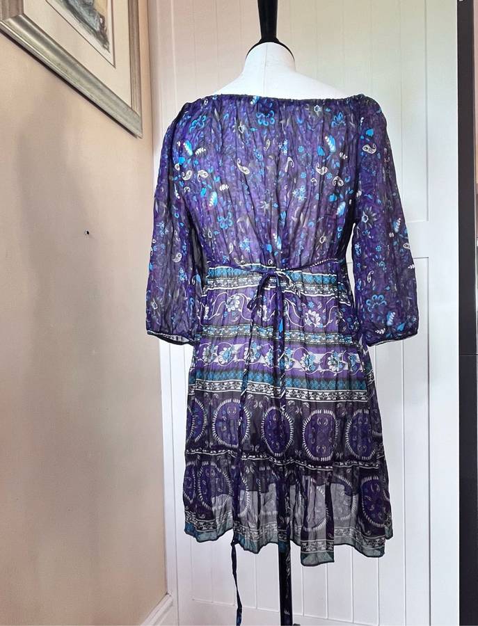 Purple chiffon top -36