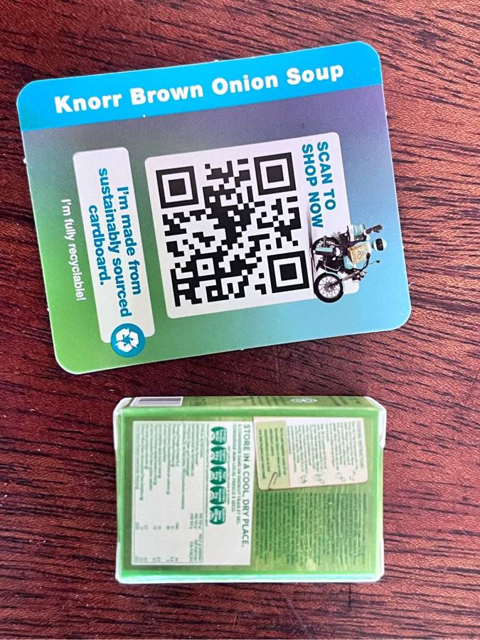 Little Shop Checkers Knorr brown onion soup