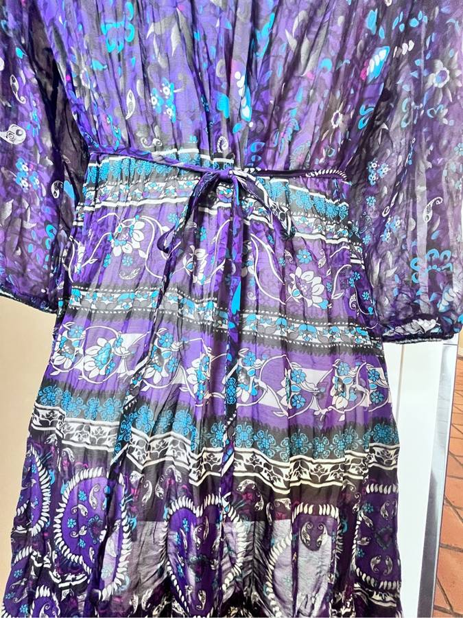 Purple chiffon top -36