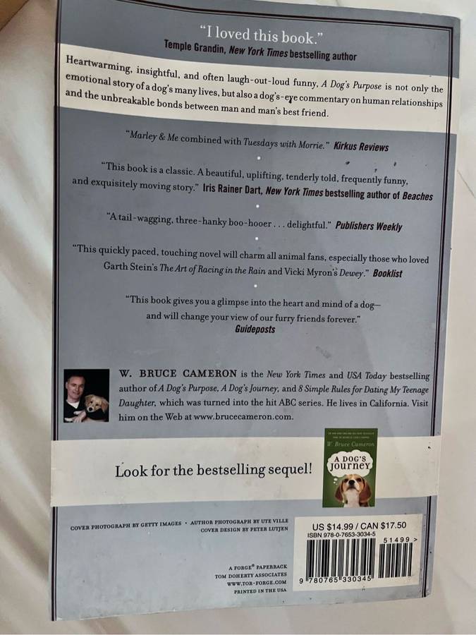 A Dogs Purpose - W. Bruce Cameron 9780765330345