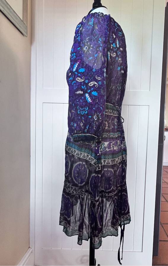 Purple chiffon top -36