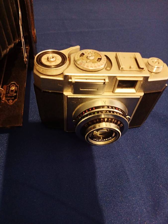 Old Vintage Folding Camera and Old Zeiss Ikon plus Kowa 3.5/150 Six Lens All for one bid