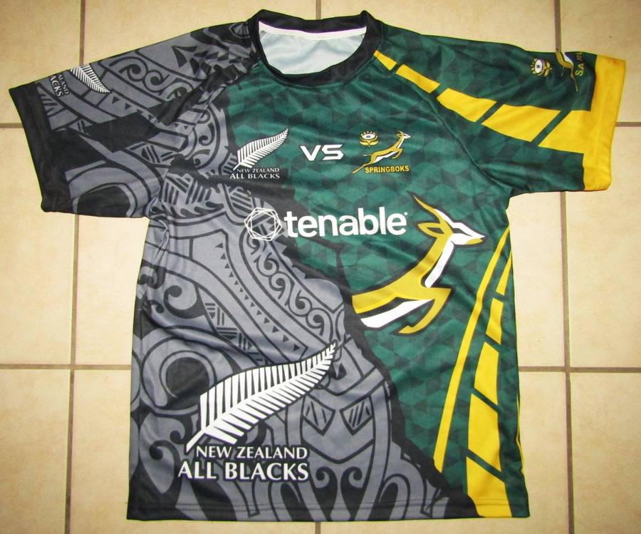 Old All Blacks vs Springboks Rugby Jersey - Medium Size