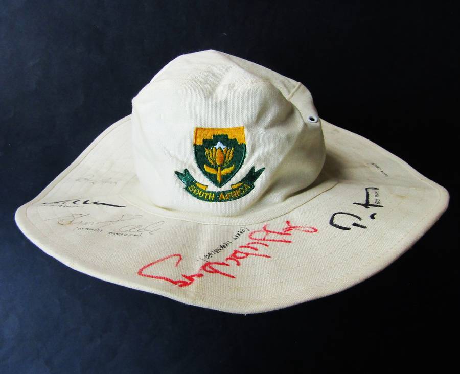 Old Signed SA Proteas Cricket Hat