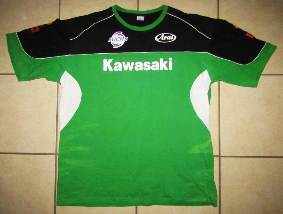 Old Kawasaki Motorbike Racing Shirt - Size 3XL