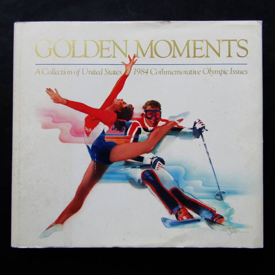 1984 United States Postal Service Olympic Golden Moments - Hardcover Book with Stamps