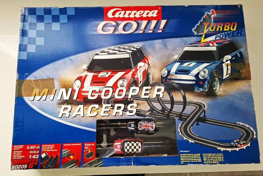 Old Carrera Mini Cooper Racers 1:43 Slot Car Set