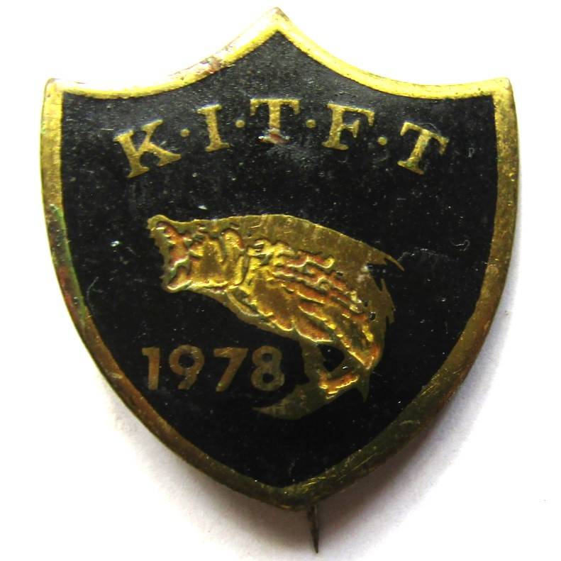 1978 Rhodesia Kariba International Tiger Fish Tournament Lapel Pin Badge