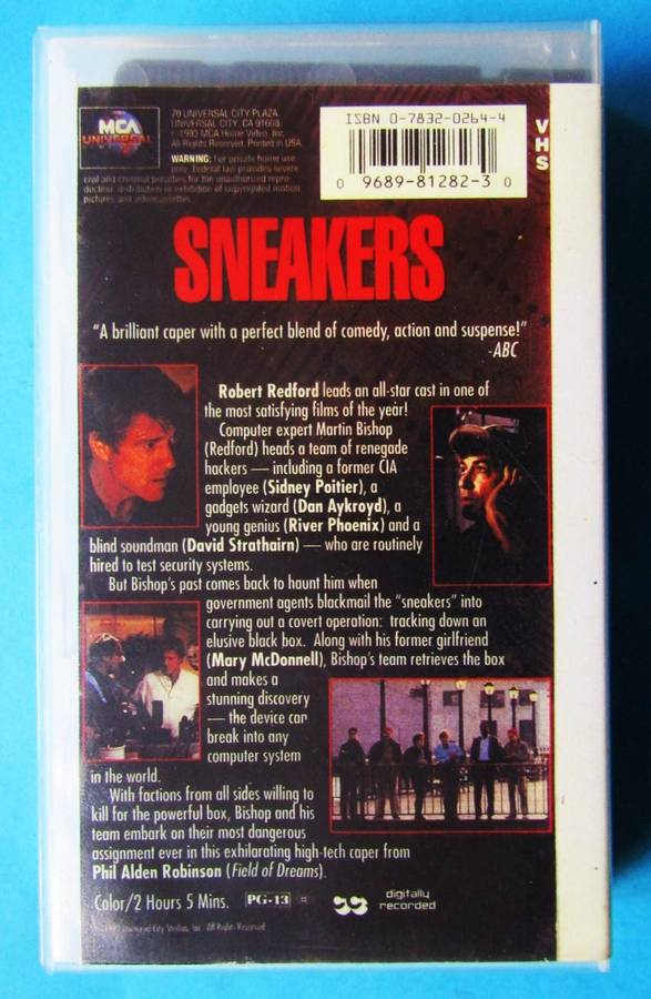 Sneakers - Robert Redford - Movie VHS Tape (1992)