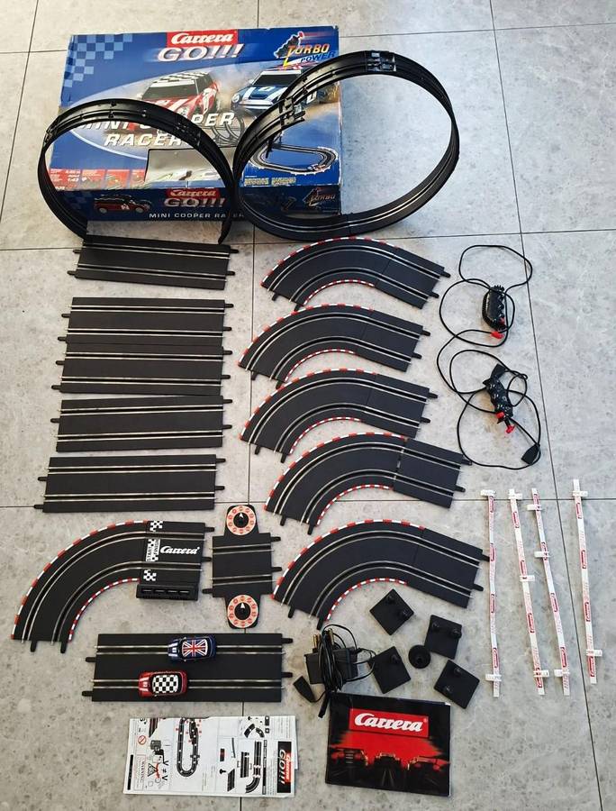 Old Carrera Mini Cooper Racers 1:43 Slot Car Set