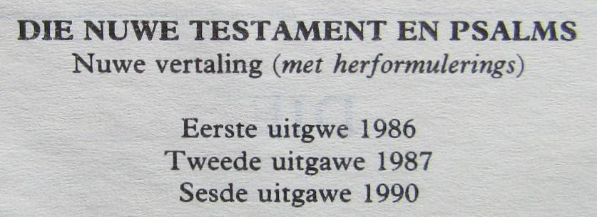 1990 SA Police Afrikaans Pocket Bible