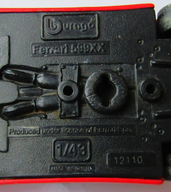Old Bburago Ferrari 599XX 1/43 Scale Car