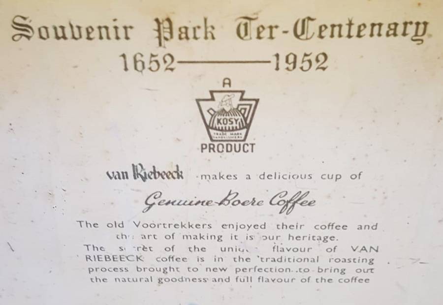 1652 - 1952 Jan van Riebeeck 300 Year Coffee Tin