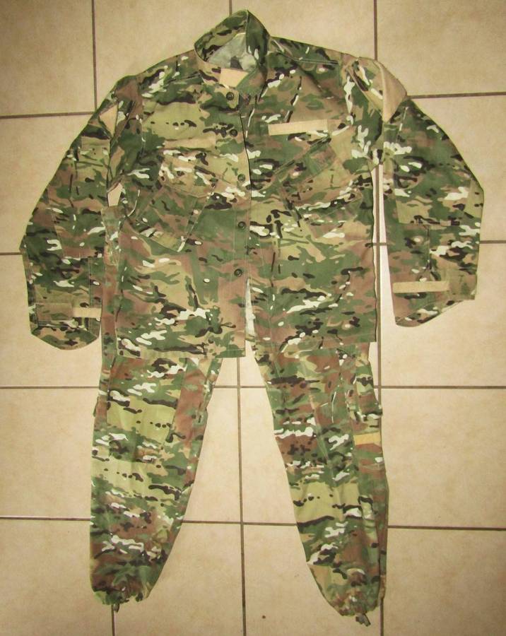 Old Military Camo Combat Jacket and Trousers
