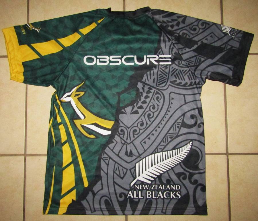 Old All Blacks vs Springboks Rugby Jersey - Medium Size