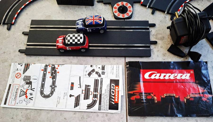 Old Carrera Mini Cooper Racers 1:43 Slot Car Set