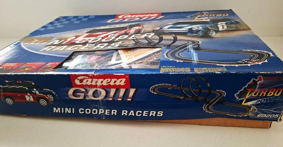 Old Carrera Mini Cooper Racers 1:43 Slot Car Set