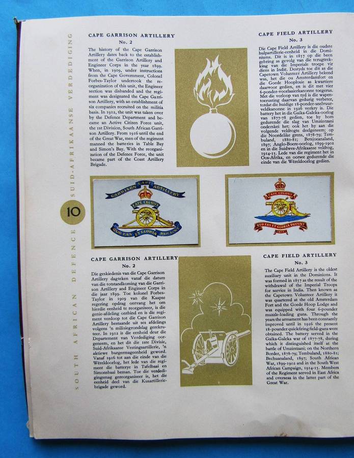 Vintage South African Defence Tobacco Card Album