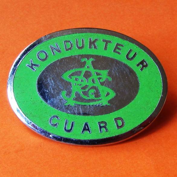 Old SAR Railways Guard Kondukteur Cap Badge