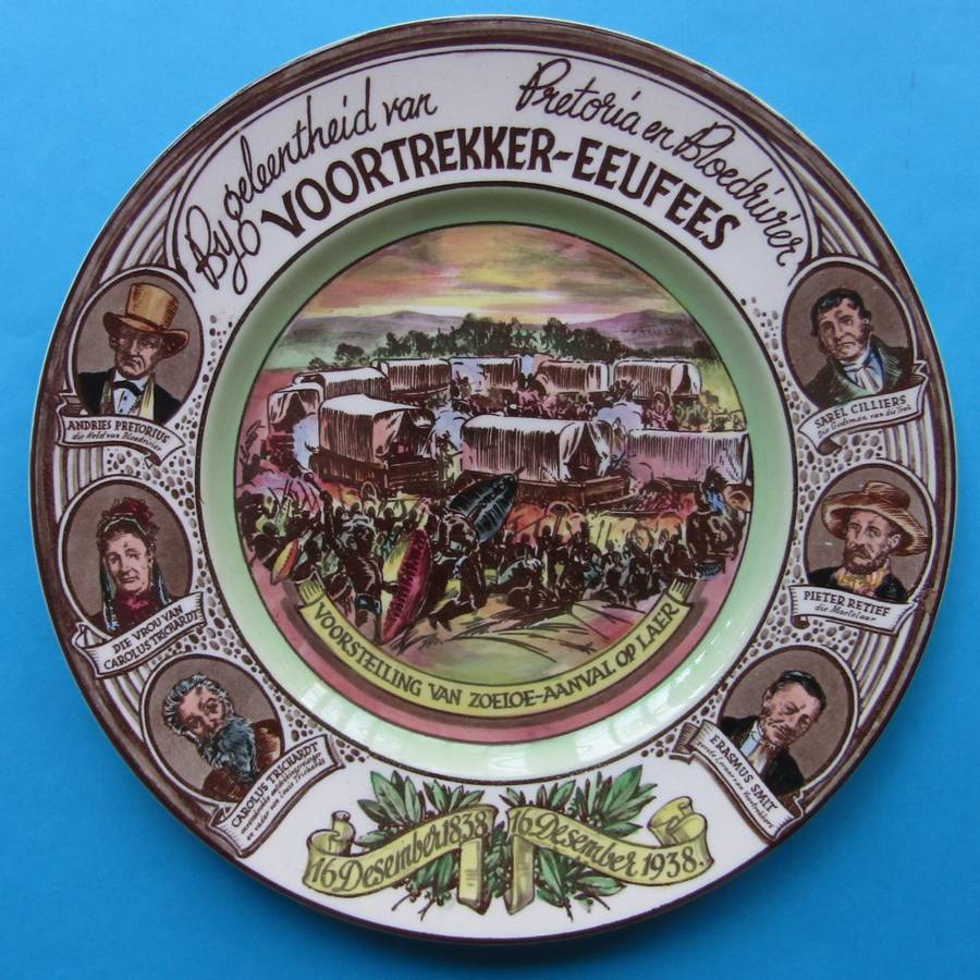 1938 Voortrekker Eeufees - Royal Doulton Color Display Plate