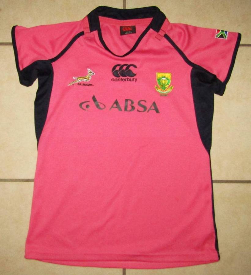 Old Pink Springbok Rugby Jersey - Small Ladies Size