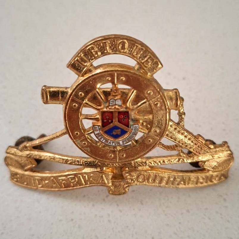 SADF Regiment Pretoria University Artillery Section Cap Badge
