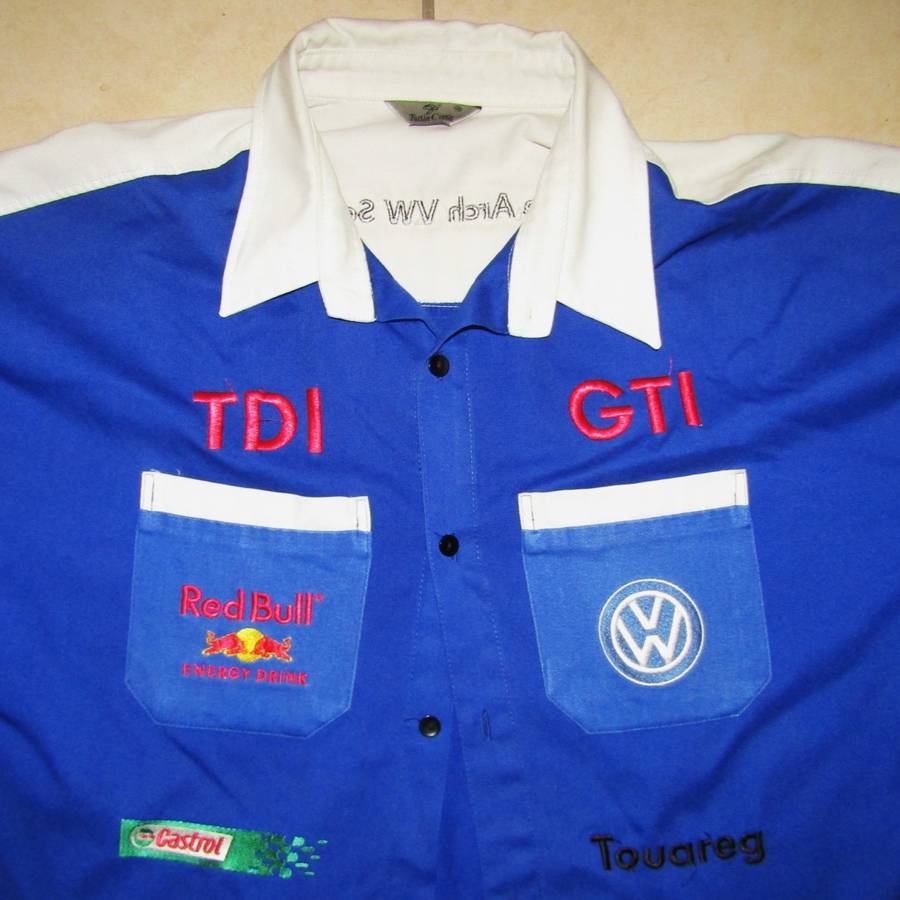 Old Red Bull Volkswagen Motors Shirt - Size 4XL