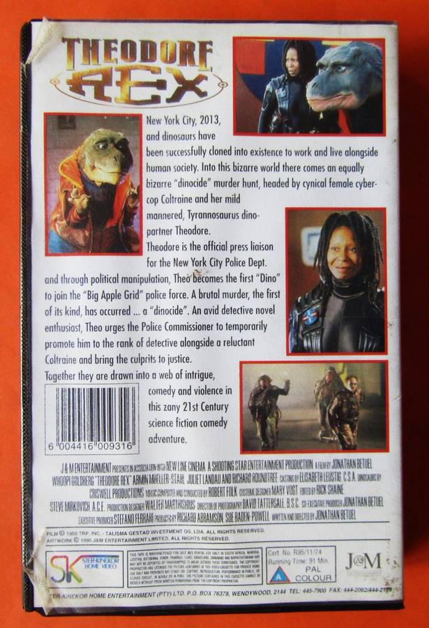 Theodore Rex - Whoopi Goldberg - SciFi Comedy Movie VHS Tape (1995)