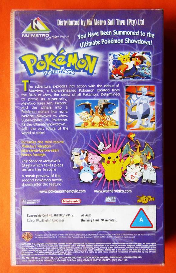 Pokemon - The First Movie - VHS Tape (2000)