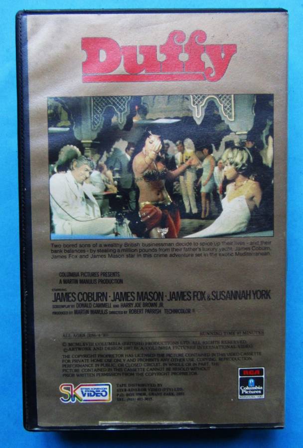 Duffy - James Coburn - Movie VHS Tape (1987)