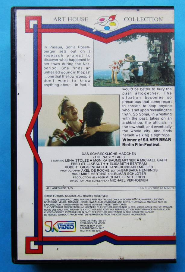 The Nasty Girl - Das Schreckliche Mädchen - Movie VHS Tape (1991)