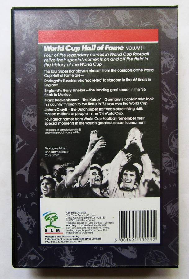 World Cup Hall of Fame - Football VHS Video Tape (1990)