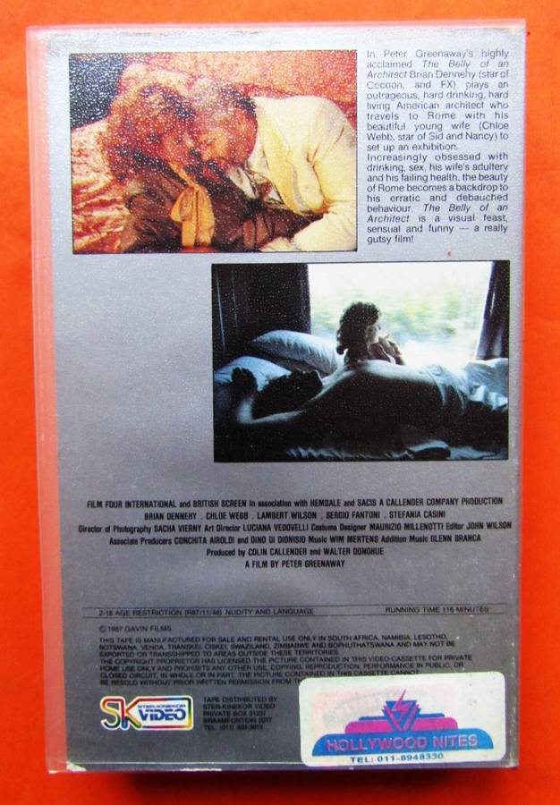 The Belly of an Architect - Movie VHS Tape (1988)