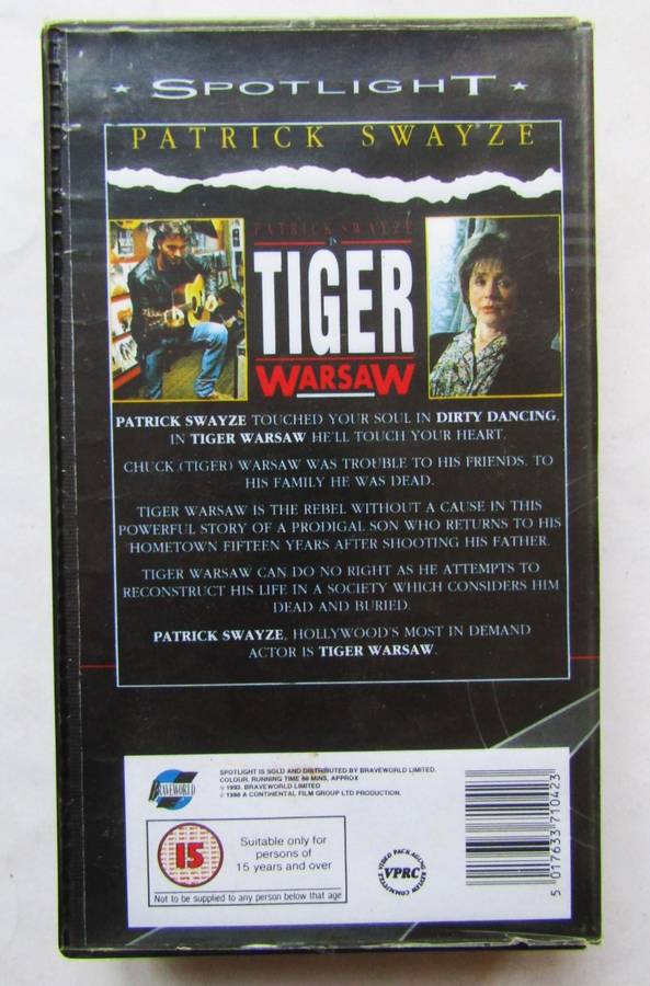 Tiger Warsaw - Patrick Swayze - Movie VHS Tape (1993)