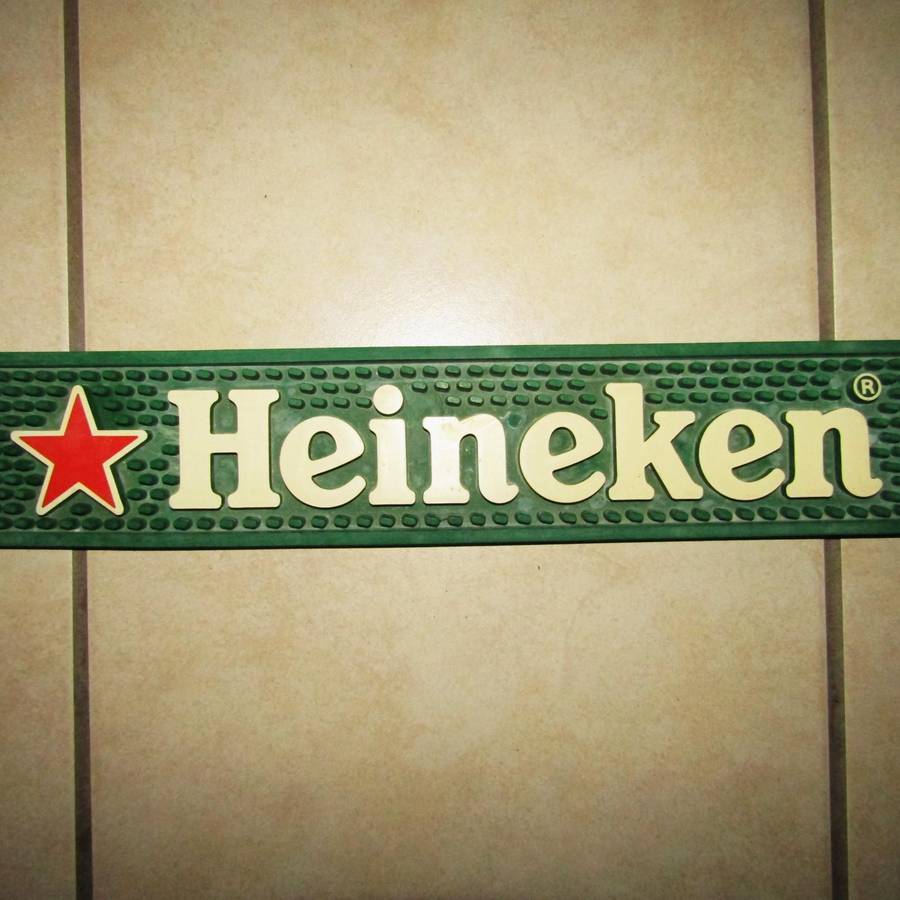 Old Heineken Beer Rubber Bar Mat