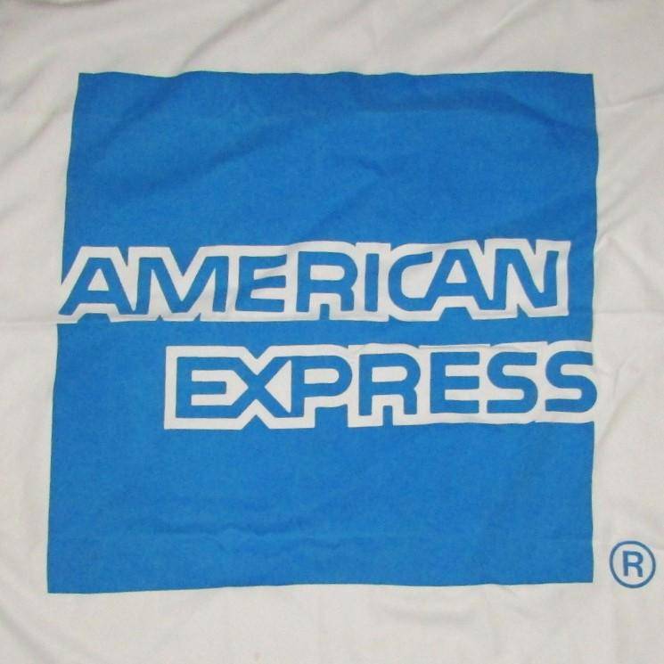 Large Old American Express Travel Service Cloth Advertising Banner