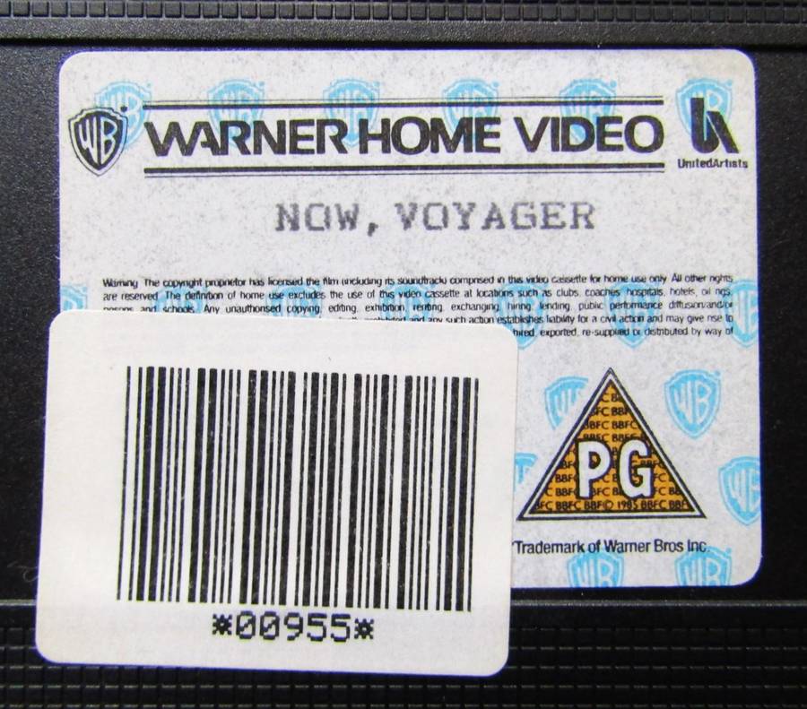 Now, Voyager - Bette Davis - Movie VHS Tape (1988)