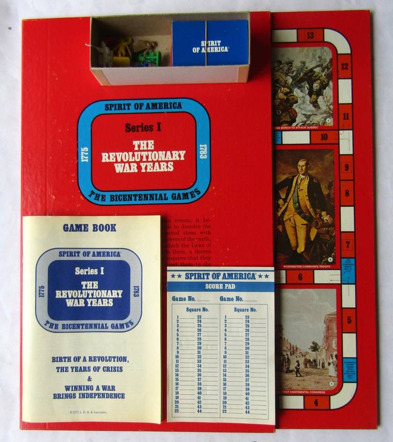 1976 American Revolution 3 in 1 Board Game