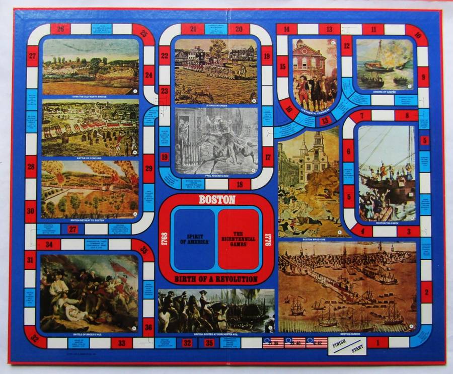 1976 American Revolution 3 in 1 Board Game
