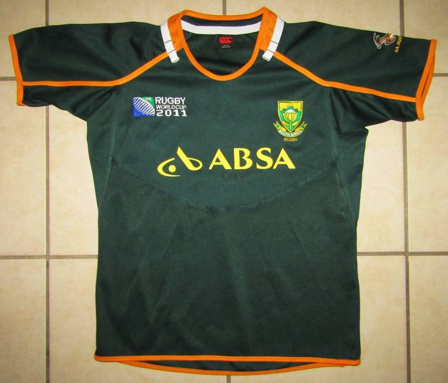 2011 World Cup Springbok Rugby Jersey - Medium Size