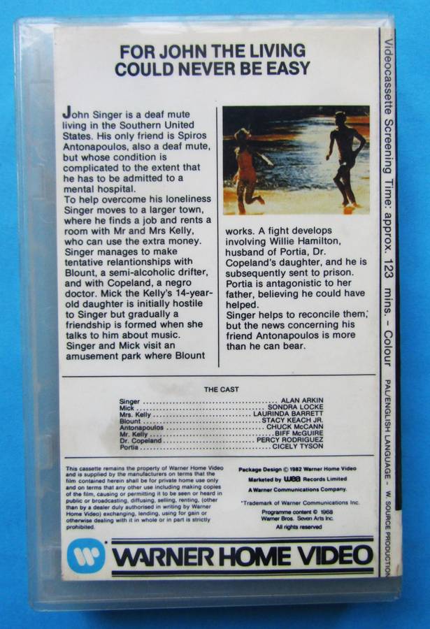 The Heart Is a Lonely Hunter - Movie VHS Tape (1982)