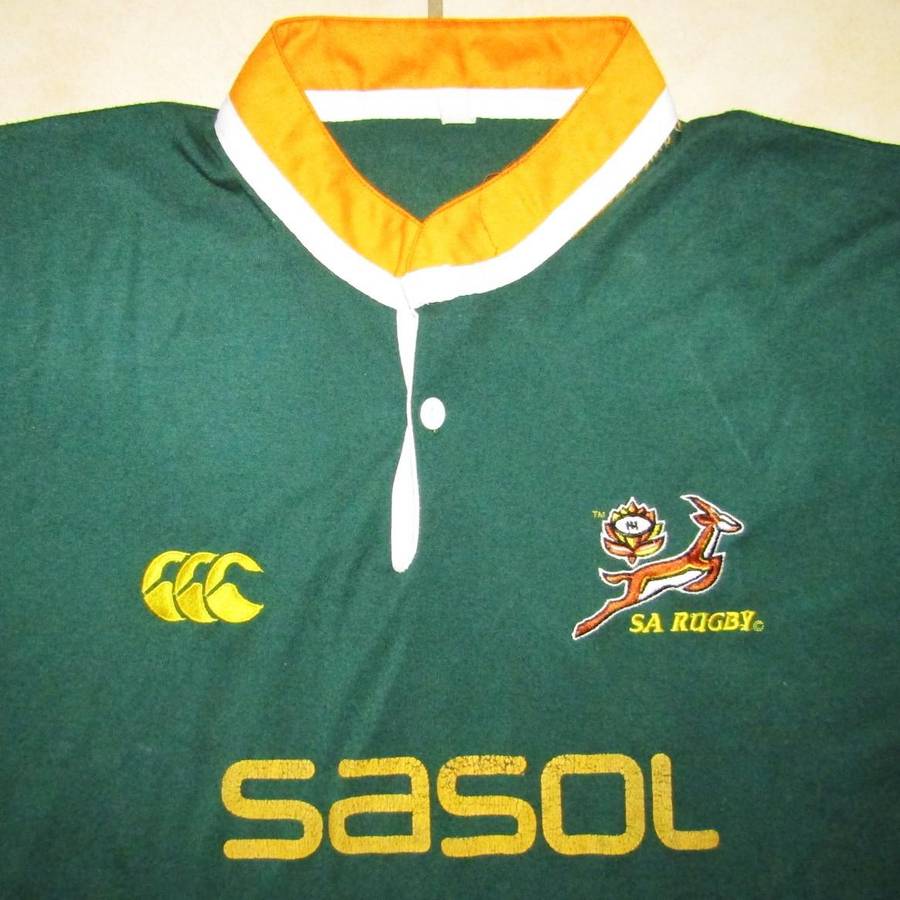 Old Springbok Rugby Jersey with Sleeves Cut Off