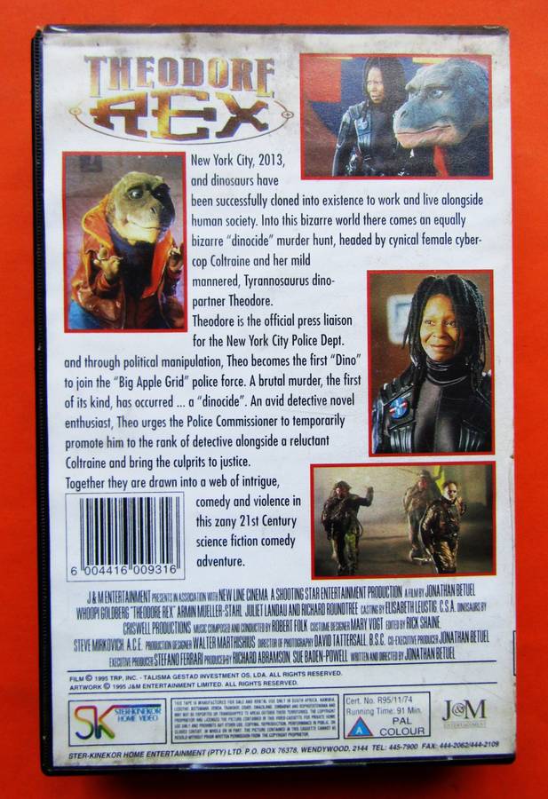 Theodore Rex - Movie VHS Tape (1995)
